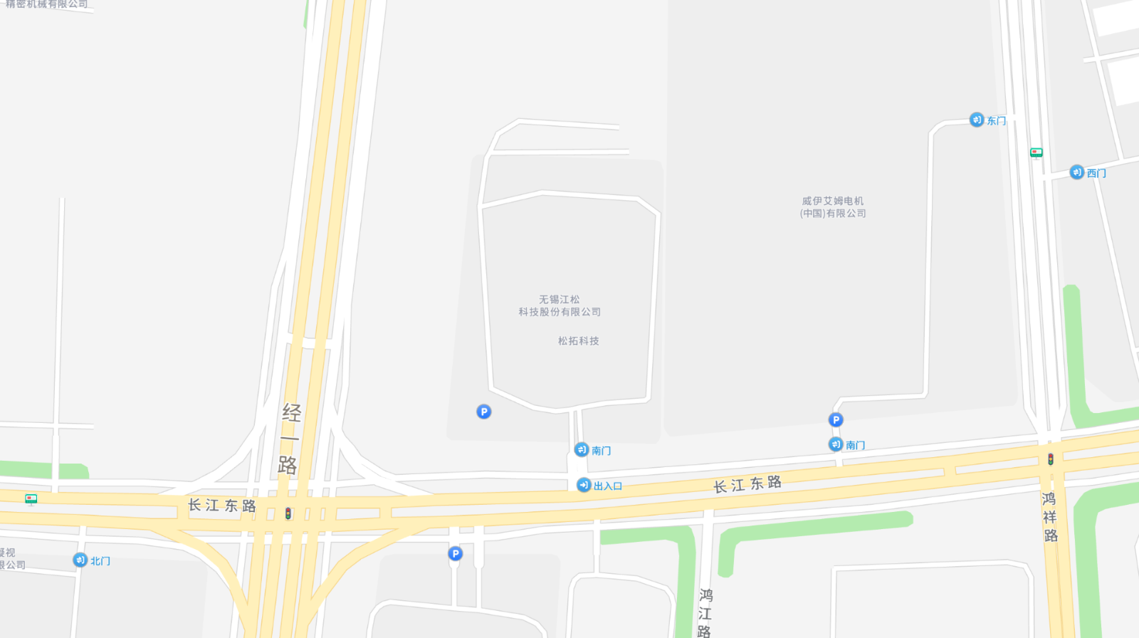 无锡江松科技股份有限公司位置：无锡市新吴区长江东路 178 号，经一路与长江东路交口东侧